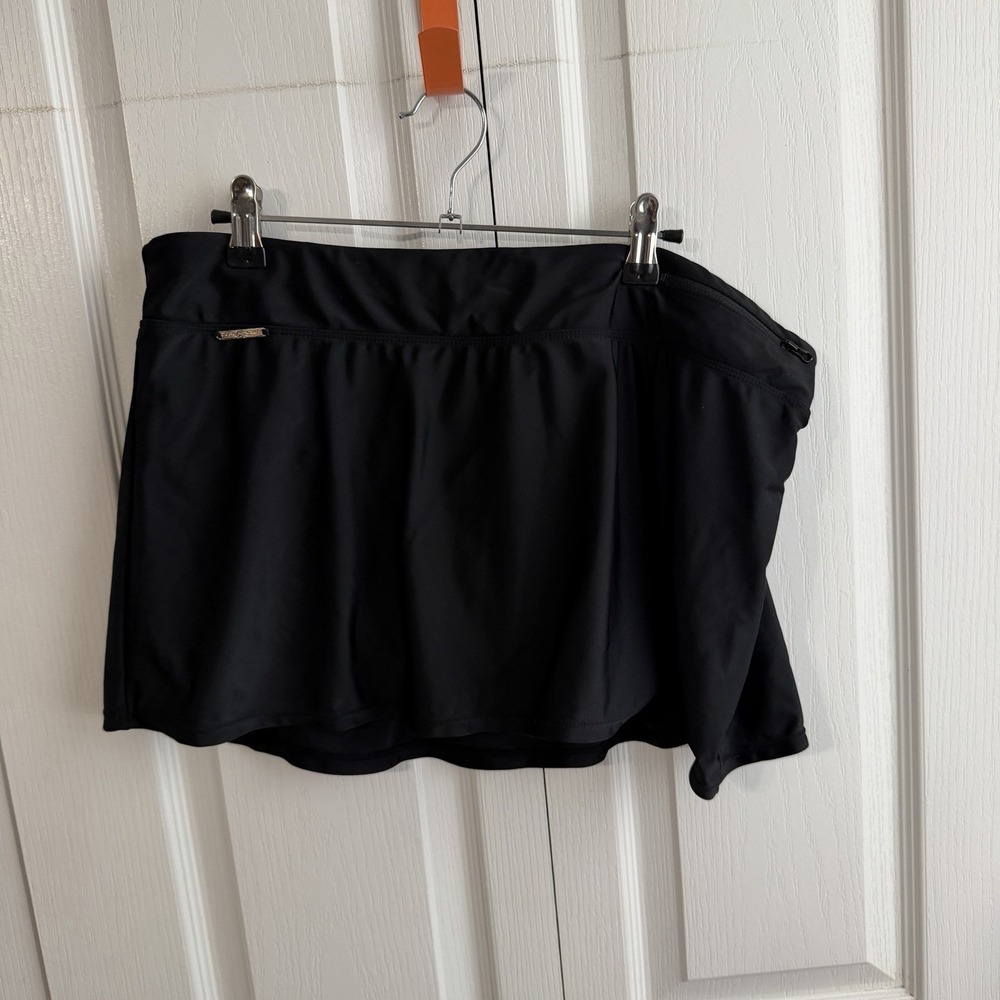 Zeroxposur Black Swim Skirt Women's Size XXL Beach Minimalist Vacation Pool